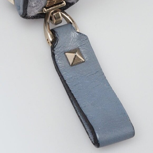 Valentino Blue Quilted Leather All Over Rockstud Zippy Wallet - Picture 4 of 9